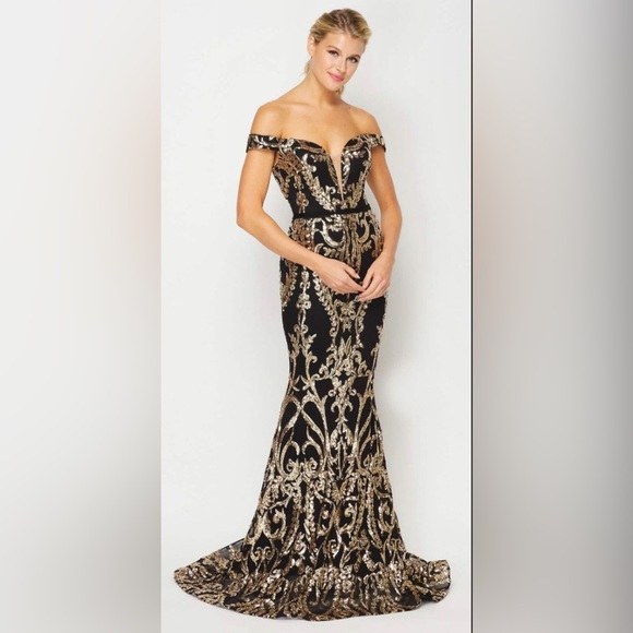 Dresses Black And Gold Prom Dress Poshmark
